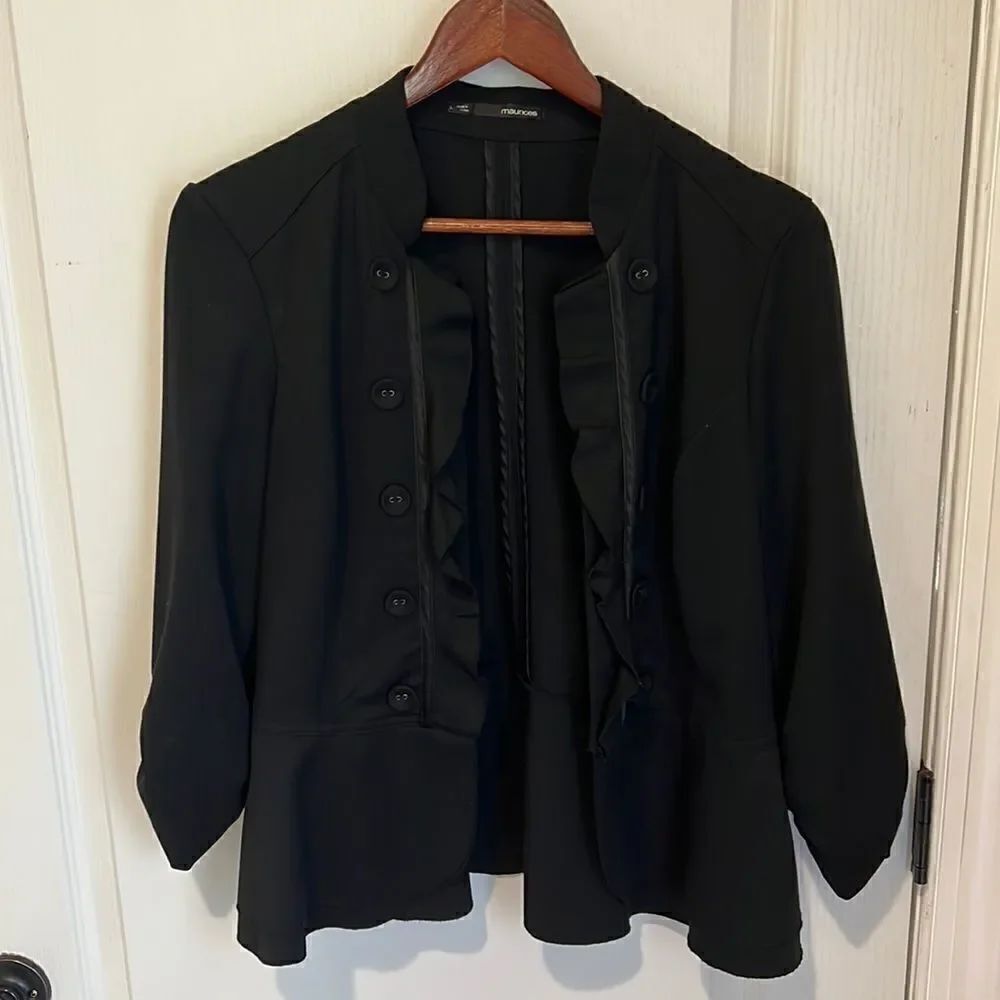 Maurices open front button detail blazer